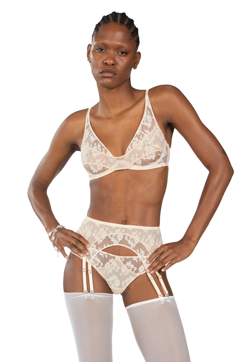 Jill 2.0 Beige Garter Belt
