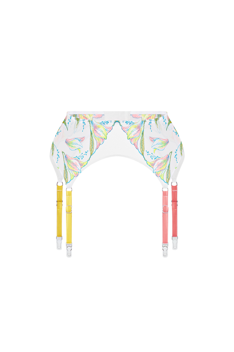 Clarisse White Garter Belt