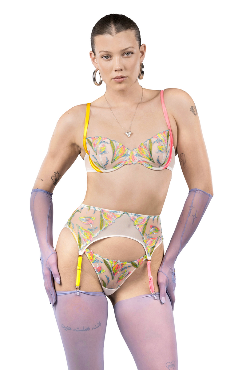 Clarisse White Garter Belt