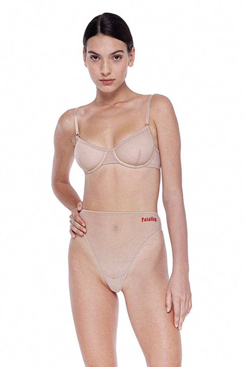 Fatality Beige High-Waisted Brief