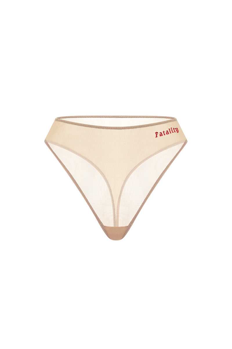 Fatality Beige High-Waisted Brief