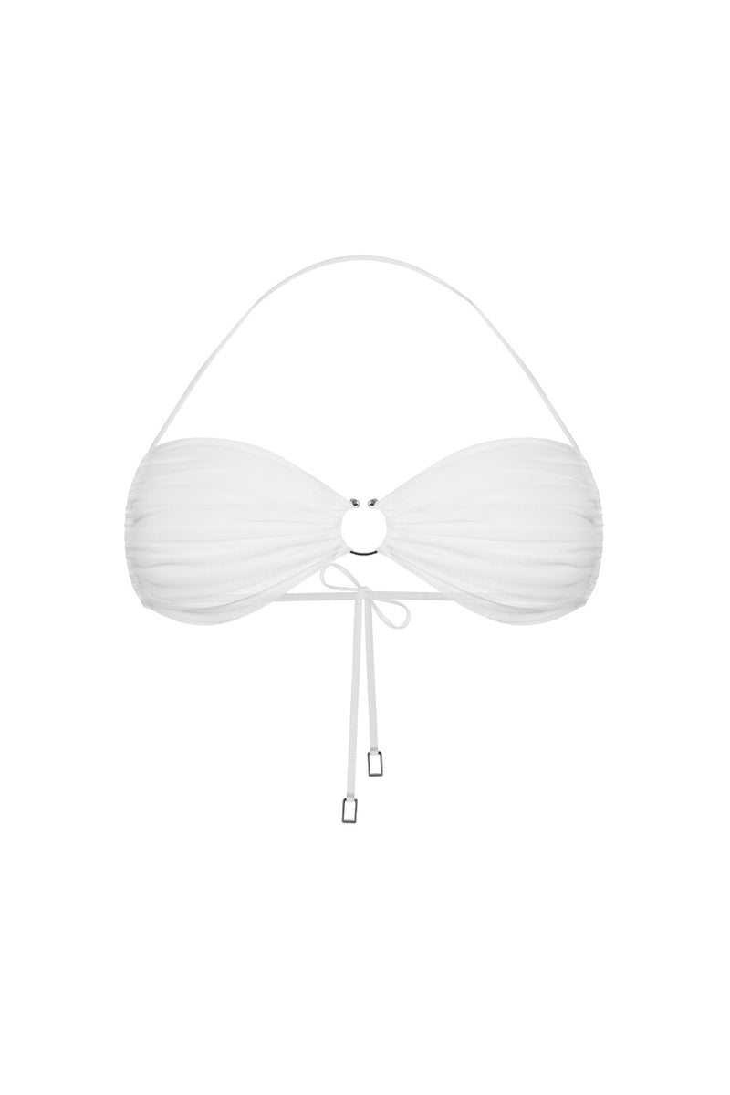 Icon White Halter Bra