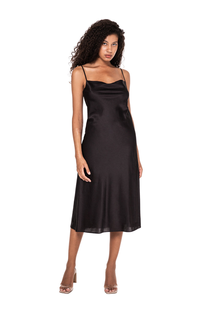 Omega Black Midi Dress